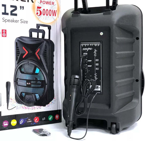 Altoparlante Portatile Bluetooth Karaoke 5000 Watt Con Microfono Wireless Q1200 Elettronica/Audio e video portatile/Accessori/Casse portatili e Docking Station con altoparlanti/Casse portatili Bluetooth Trade Shop italia - Napoli, Commerciovirtuoso.it