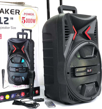 Altoparlante Portatile Bluetooth Karaoke 5000 Watt Con Microfono Wireless Q1200 Elettronica/Audio e video portatile/Accessori/Casse portatili e Docking Station con altoparlanti/Casse portatili Bluetooth Trade Shop italia - Napoli, Commerciovirtuoso.it