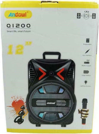 Altoparlante Portatile Bluetooth Karaoke 5000 Watt Con Microfono Wireless Q1200 Elettronica/Audio e video portatile/Accessori/Casse portatili e Docking Station con altoparlanti/Casse portatili Bluetooth Trade Shop italia - Napoli, Commerciovirtuoso.it