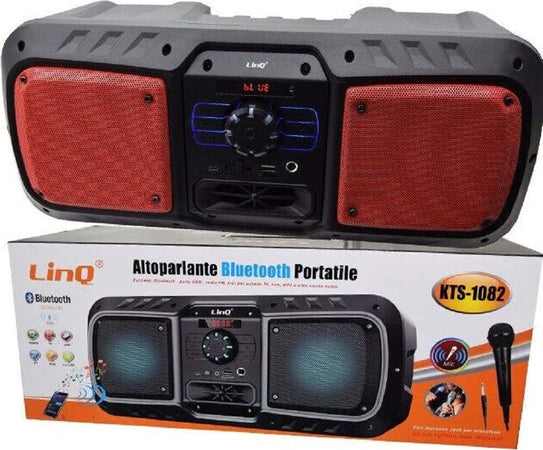 Altoparlante Speaker Cassa Amplificata Bluetooth Kts-1082 Radio Fm Tf Usb Aux Mic Elettronica/Audio e video portatile/Accessori/Casse portatili e Docking Station con altoparlanti/Casse portatili Bluetooth Trade Shop italia - Napoli, Commerciovirtuoso.it