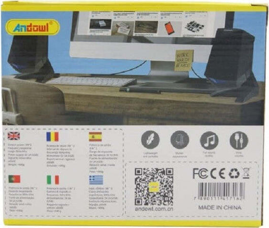 Altoparlanti 2.0 Per Computer Notebook 3w X 2 Con Illuminazione A Led Usb Q-c33 Elettronica/Informatica/Accessori/Accessori per audio e video/Casse per PC Trade Shop italia - Napoli, Commerciovirtuoso.it