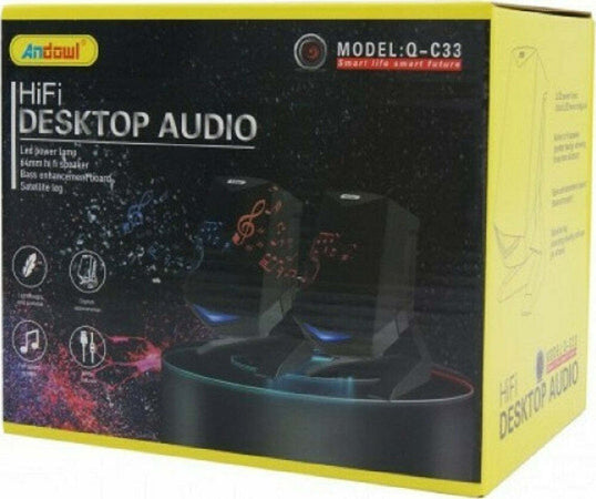 Altoparlanti 2.0 Per Computer Notebook 3w X 2 Con Illuminazione A Led Usb Q-c33 Elettronica/Informatica/Accessori/Accessori per audio e video/Casse per PC Trade Shop italia - Napoli, Commerciovirtuoso.it