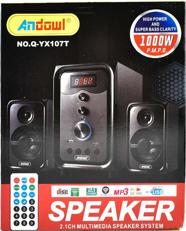 Altoparlanti 2.1 Per Computer Pmpo Da 1000 W Con Usb Micro Sd Bluetooth Q-yx107t Elettronica/Home Audio e Hi-Fi/Altoparlanti/Sistemi di altoparlanti Trade Shop italia - Napoli, Commerciovirtuoso.it