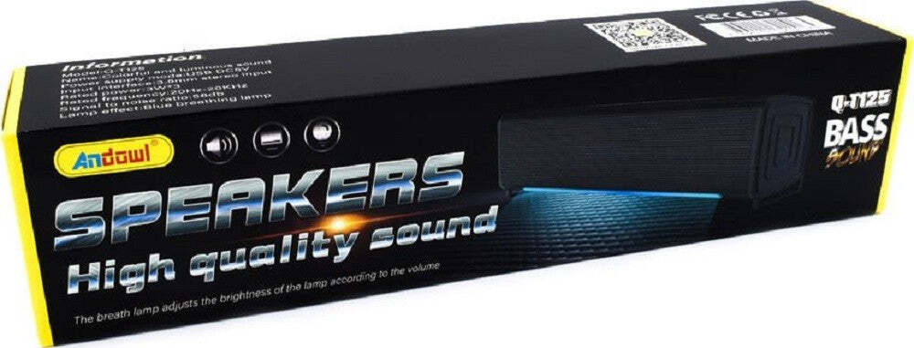 Altoparlanti Q-t125 Speaker Soundbar Per Pc Potenziamento Bassi E Led Alla Base Elettronica/Home Audio e Hi-Fi/Altoparlanti/Soundbar Trade Shop italia - Napoli, Commerciovirtuoso.it