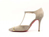 ALTRAMAREA scarpa con tacco da donna in pelle scamosciata beige