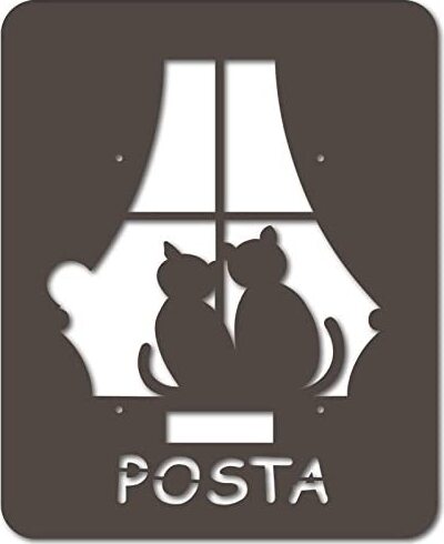 ALUBOX---FRONTALI-MIA-PER-CASSETTE-POSTALI-CON-GATTI-COLORE-GHISA