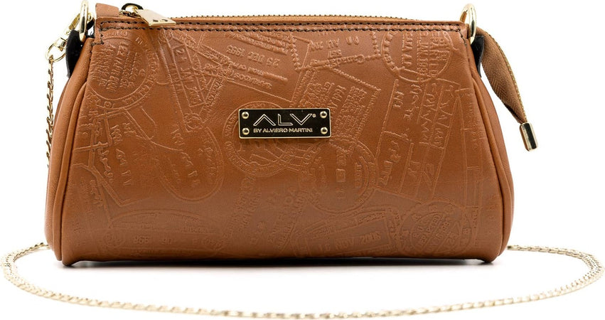 Alv-by-Alviero-Martini-Al008b2318-Mini-Pochette-Donna-100%-Pelle-Con-Tracolla-Removibile-E-Stampa-Logo-Borsa-Elegante-Con-Chiusura-a-Cerniera-22x13x4cm
