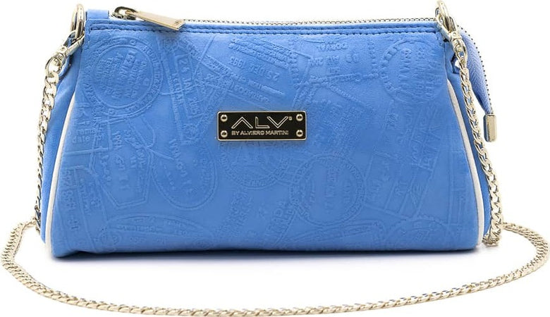 Alv-by-Alviero-Martini-Al008b2318-Mini-Pochette-Donna-100%-Pelle-Con-Tracolla-Removibile-E-Stampa-Logo-Borsa-Elegante-Con-Chiusura-a-Cerniera-22x13x4cm