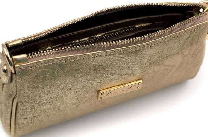 Alv-by-Alviero-Martini-Al008b2318-Mini-Pochette-Donna-100%-Pelle-Con-Tracolla-Removibile-E-Stampa-Logo-Borsa-Elegante-Con-Chiusura-a-Cerniera-22x13x4cm