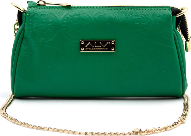 Alv-by-Alviero-Martini-Al008b2318-Mini-Pochette-Donna-100%-Pelle-Con-Tracolla-Removibile-E-Stampa-Logo-Borsa-Elegante-Con-Chiusura-a-Cerniera-22x13x4cm