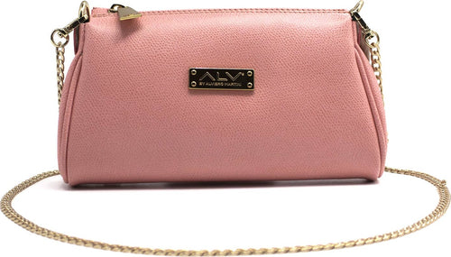 Alv-by-Alviero-Martini-Al011b1220-Borsetta-Donna-100%-Pelle-Foderata-Con-Tracolla-a-Catena-Removibile-Pochette-Con-Singolo-Scomparto-E-Chiusura-a-Cerniera-22x13x4cm