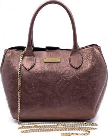 Alv-by-Alviero-Martini-Borsa-Donna-Elevation-a-Bauletto-Stampata-Con-Catena-Removibile-E-Pochette-Interna-Borsa-Con-Logo-frontale-e-Doppia-Chiusura-a-Clip-29×21,5×14-Cm