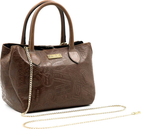 Alv-by-Alviero-Martini-Borsa-Donna-Elevation-a-Bauletto-Stampata-Con-Catena-Removibile-E-Pochette-Interna-Borsa-Con-Logo-frontale-e-Doppia-Chiusura-a-Clip-29×21,5×14-Cm