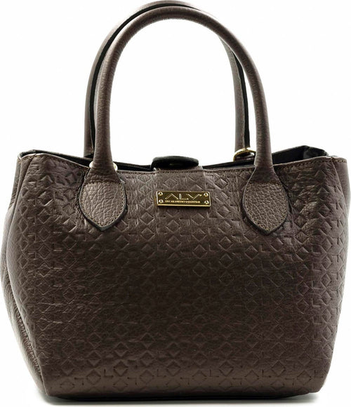 Alv-By-Alviero-Martini-P043-Borsa-Donna-A-Bauletto-Logata-In-Pelle-Elevation-Con-Catena-Borsa-Chiusura-A-Clip-Con-Pochette-Interna-29x21,5x14-Cm