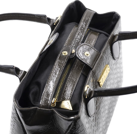Alv-By-Alviero-Martini-P043-Borsa-Donna-A-Bauletto-Logata-In-Pelle-Elevation-Con-Catena-Borsa-Chiusura-A-Clip-Con-Pochette-Interna-29x21,5x14-Cm