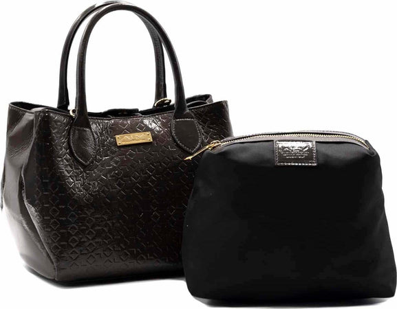 Alv-By-Alviero-Martini-P043-Borsa-Donna-A-Bauletto-Logata-In-Pelle-Elevation-Con-Catena-Borsa-Chiusura-A-Clip-Con-Pochette-Interna-29x21,5x14-Cm