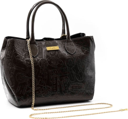 Alv By Alviero Martini P043_xl_scc Elevation Xl Borsa Donna A Bauletto In Pelle 100% Stampata Con Catena Removibile E Doppia Chiusura A Clip E Pochette Interna 30x24x15 Cm Moda/Donna/Borse/Borse a mano Starbag - Gaeta, Commerciovirtuoso.it