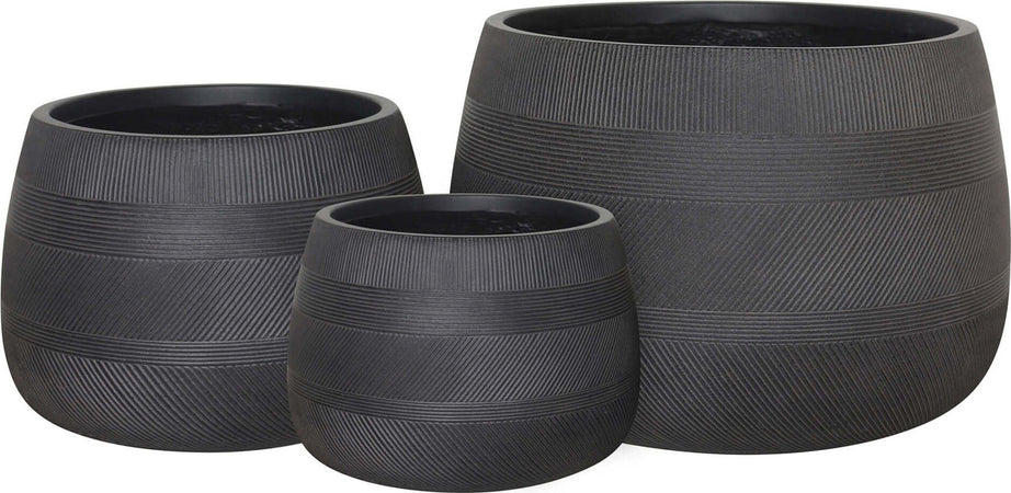ALVARO---set-di-3-vasi-Grigio-scuro-Milani-Home