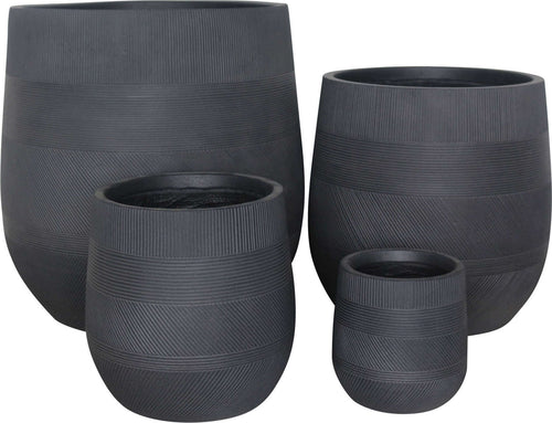 ALVARO---set-di-4-vasi-Grigio-scuro-Milani-Home