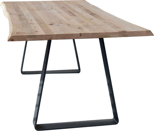 ALVIN---tavolo-da-pranzo-moderno-in-metallo-e-legno-250x100-Nero-Milani-Home