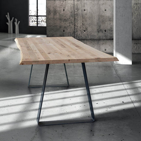 ALVIN---tavolo-da-pranzo-moderno-in-metallo-e-legno-250x100-Nero-Milani-Home