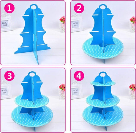Alzatina In Cartone Porta Torta Dolci Cupcake 3 Ripiani Azzurro Con Pois Bianchi Casa e cucina/Stoviglie/Piatti ciotole e vassoi/Piatti per servire/Alzate per dolci e frutta Trade Shop italia - Napoli, Commerciovirtuoso.it
