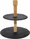 Alzatina Stand Porta Dolci Rustici 2 Piani In Ardesia 20/25cm Legno Finger Food Cucina > Accessori cucina Trade Shop italia - Napoli, Commerciovirtuoso.it