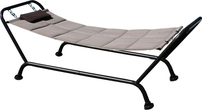 Amaca Imbottita Con Struttura in Metallo E Cuscino Da Esterno, Giardino E Balcone Giardino e giardinaggio/Arredamento da giardino e accessori/Amache sedie sospese e accessori/Amache Decor Space - Altamura, Commerciovirtuoso.it