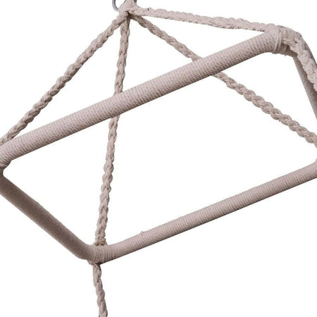 Amaca Sedia Sospesa Ad Altalena Dondolo In Legno Corda Intrecciata Cotone Beige Giardino e giardinaggio/Arredamento da giardino e accessori/Amache sedie sospese e accessori/Amache Trade Shop italia - Napoli, Commerciovirtuoso.it