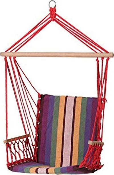 Amaca Sedia Sospesa Multicolore 100x50x3cm In Tessuto Campeggio Giardino 65210a Giardino e giardinaggio/Arredamento da giardino e accessori/Amache sedie sospese e accessori/Amache Trade Shop italia - Napoli, Commerciovirtuoso.it