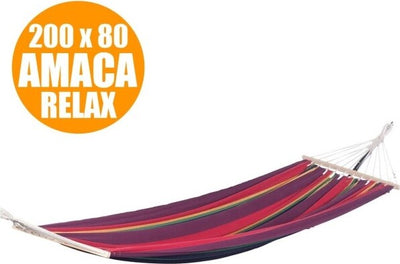 Amaca-Singola-Da-Giardino-200-X-80-Cm-Capacita'-100-Kg-Colori-Assortiti