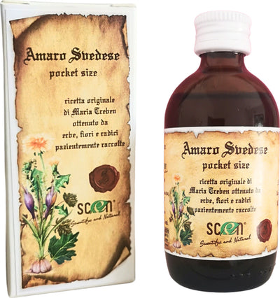 Amaro-Svedese-ricetta-originale-Maria-Treben-50-ml-Pocket-size-50-ml-pratico-da-portarsi-dietro-in-viaggio,-al-ristorante,-in-vacanza.