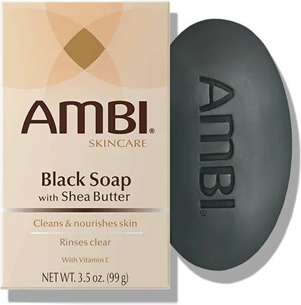 AMBI BLACK SOAP WITH SHEA BUTTER 3.5 oz SAPONETTE PER DOCCIA