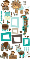AMBIANCE LIVESET 50 STICKER ANIMALI SAVANA MULTICOLOR Casa e cucina/Decorazioni per interni/Decorazioni cameretta bambini/Sticker da muro e lettere in legno Scontolo.net - Potenza, Commerciovirtuoso.it