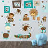 AMBIANCE LIVESET 50 STICKER ANIMALI SAVANA MULTICOLOR Casa e cucina/Decorazioni per interni/Decorazioni cameretta bambini/Sticker da muro e lettere in legno Scontolo.net - Potenza, Commerciovirtuoso.it