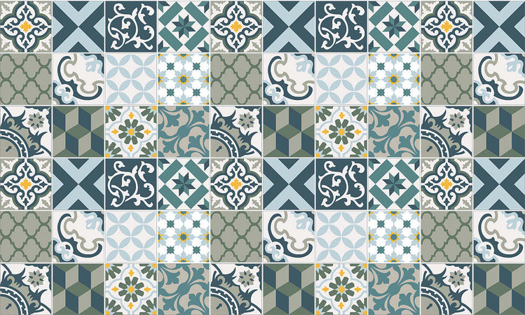 Ambiance Set di 60 adesivi murali Mosaico tanza, 15 × 15 cm A796 Casa e cucina/Decorazioni per interni/Decorazioni cameretta bambini/Sticker da muro e lettere in legno Scontolo.net - Potenza, Commerciovirtuoso.it