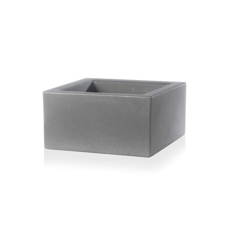 Vaso Moderno "Cubo Schio Basso" Essential in plastica da giardino per fiori e piante