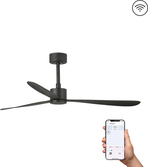 AMELIA L Ventilatore da soffito nero SMART Fai da te/Prodotti per la costruzione/Riscaldamento e raffreddamento/Sistemi mobili di climatizzazione/Ventilatori/Ventilatori da soffitto Led Mall Home - Napoli, Commerciovirtuoso.it