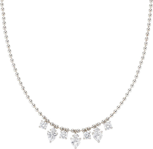 AMEN---Collana-Chandelier-Princess-con-Zirconi-e-Cuori-Bianchi