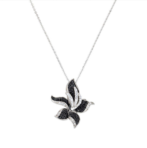 Amen---Collana-Orchidea-Zirconi-Bianchi-e-Neri