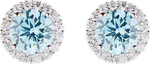 AMEN---Orecchini-Diamond-con-Zircone-tondo-Acquamarina