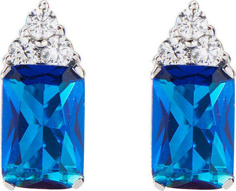 AMEN---Orecchini-Princess-con-Zirconi-Blu-e-Bianchi