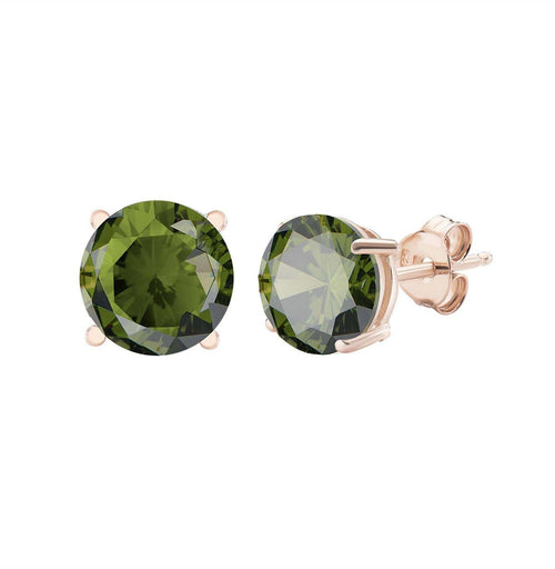 Amen---Orecchini-Rosè-Zircone-Solitario-Verde