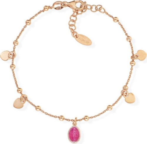 Amen-Bracciale-Madonnina-Smaltata-Rosa-e-Cuori