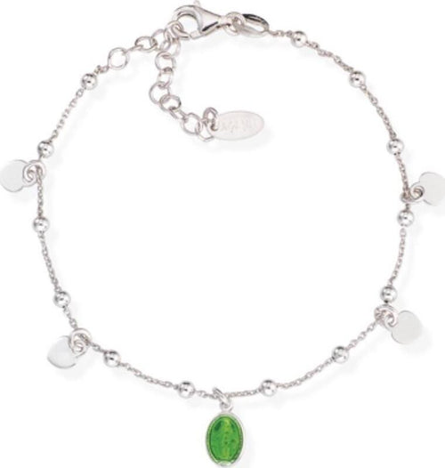 Amen-Bracciale-Madonnina-Smaltata-Verde-e-Cuori