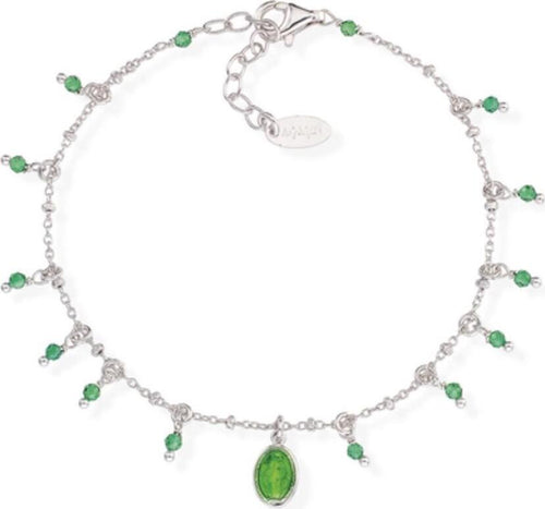Amen-Bracciale-Madonnina-Smaltata-Verde-e-Pepite