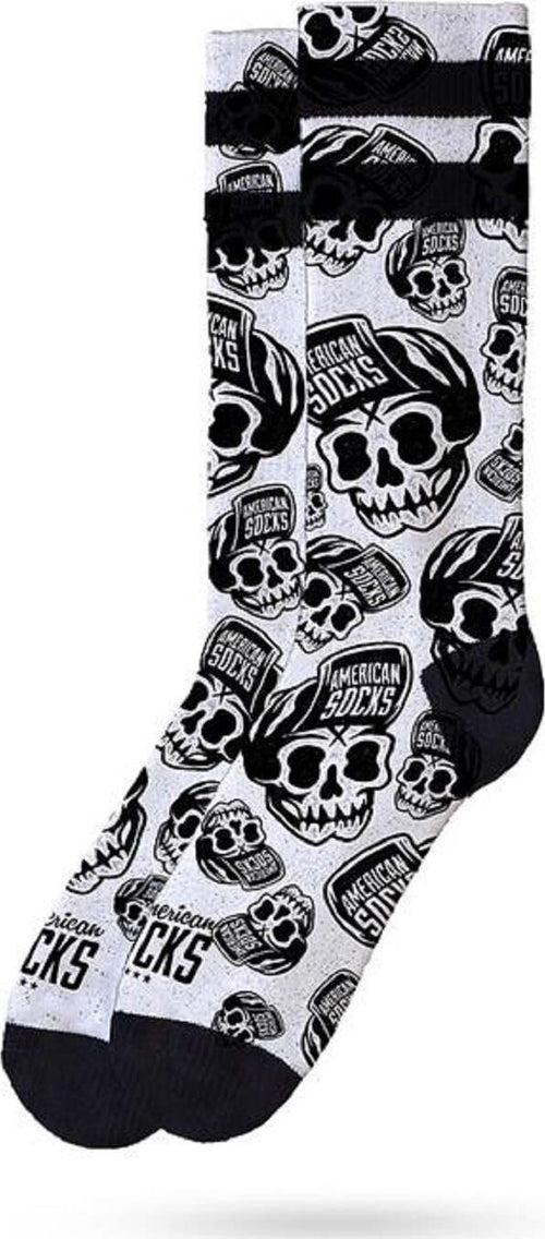 American Socks Skater Skull Calzini Uomo Bianchi e Neri teschi Calzettoni Urban Fashion Mid Hight Moda/Uomo/Abbigliamento/Calzini e calze/Calzini/Calzettoni Snotshop - Roma, Commerciovirtuoso.it
