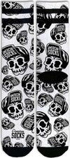 American Socks Skater Skull Calzini Uomo Bianchi e Neri teschi Calzettoni Urban Fashion Mid Hight Moda/Uomo/Abbigliamento/Calzini e calze/Calzini/Calzettoni Snotshop - Roma, Commerciovirtuoso.it