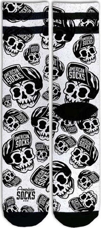 American Socks Skater Skull Calzini Uomo Bianchi e Neri teschi Calzettoni Urban Fashion Mid Hight Moda/Uomo/Abbigliamento/Calzini e calze/Calzini/Calzettoni Snotshop - Roma, Commerciovirtuoso.it