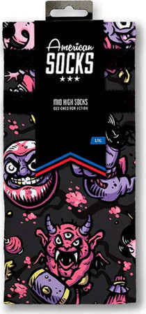 American Socks Yokai Calzini MID HIGH Neri Rosa Multicolor Calzettoni Uomo Skateboard Moda/Uomo/Abbigliamento/Calzini e calze/Calzini/Calzettoni Snotshop - Roma, Commerciovirtuoso.it